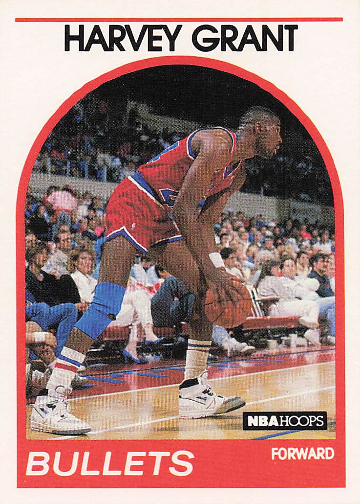 1989-90 Hoops Basketball Harvey Grant #67 Rookie