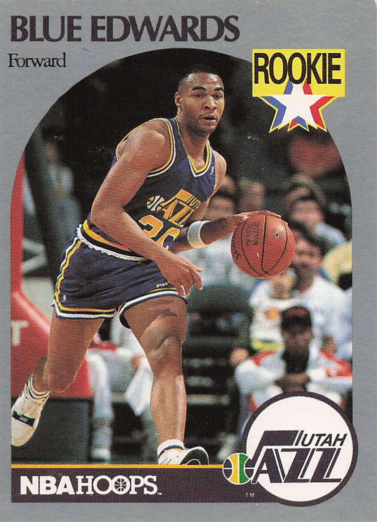1990-91 Hoops Basketball Blue Edwards #288 Rookie