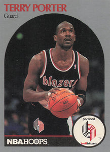 1990-91 Hoops Basketball Terry Porter #249a
