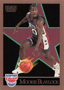 1990-91 SkyBox Basketball Mookie Blaylock #176 Rookie