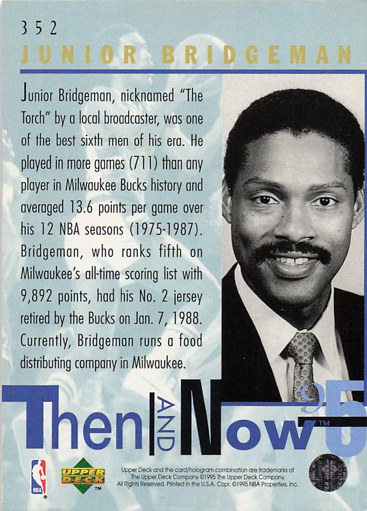 1994-95 Upper Deck Basketball Junior Bridgeman #352
