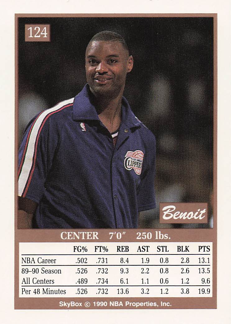 1990-91 SkyBox Basketball Benoit Benjamin #124
