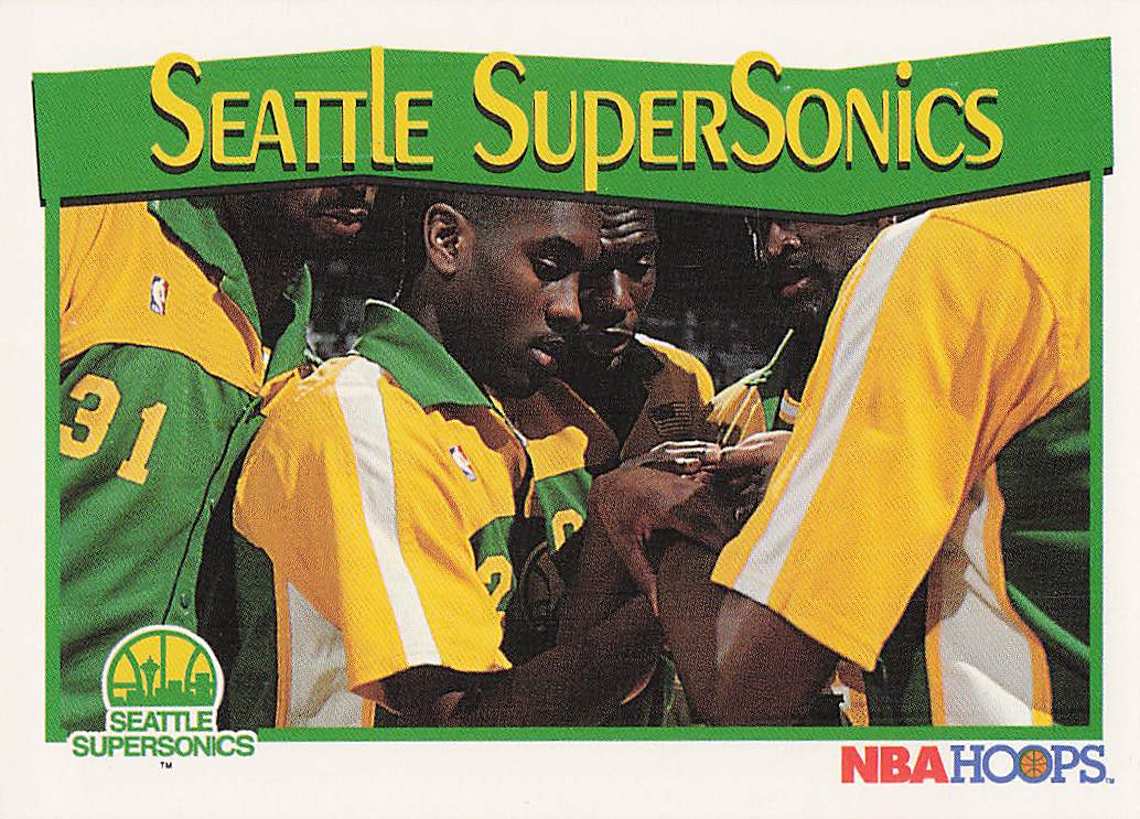 1991-92 Hoops Basketball Seattle SuperSonics #298