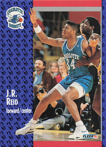 1991-92 Fleer Basketball J.R. Reid #24