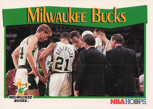 1991-92 Hoops Basketball Milwaukee Bucks #288