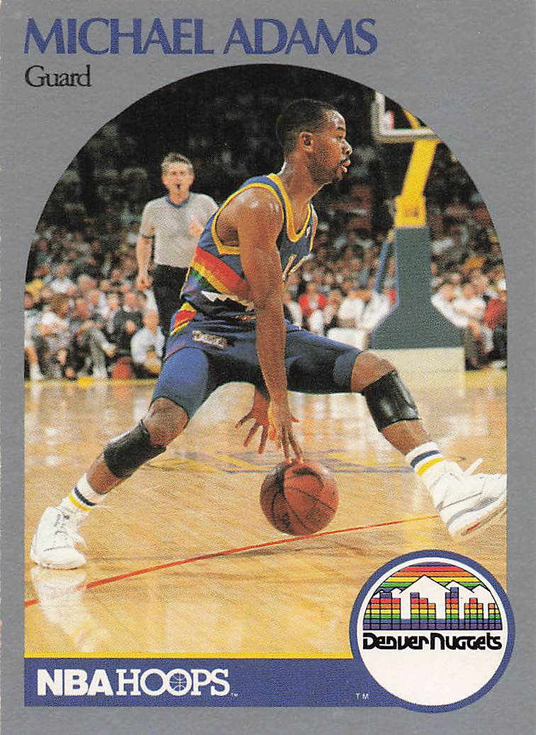 1990-91 Hoops Basketball Michael Adams #91