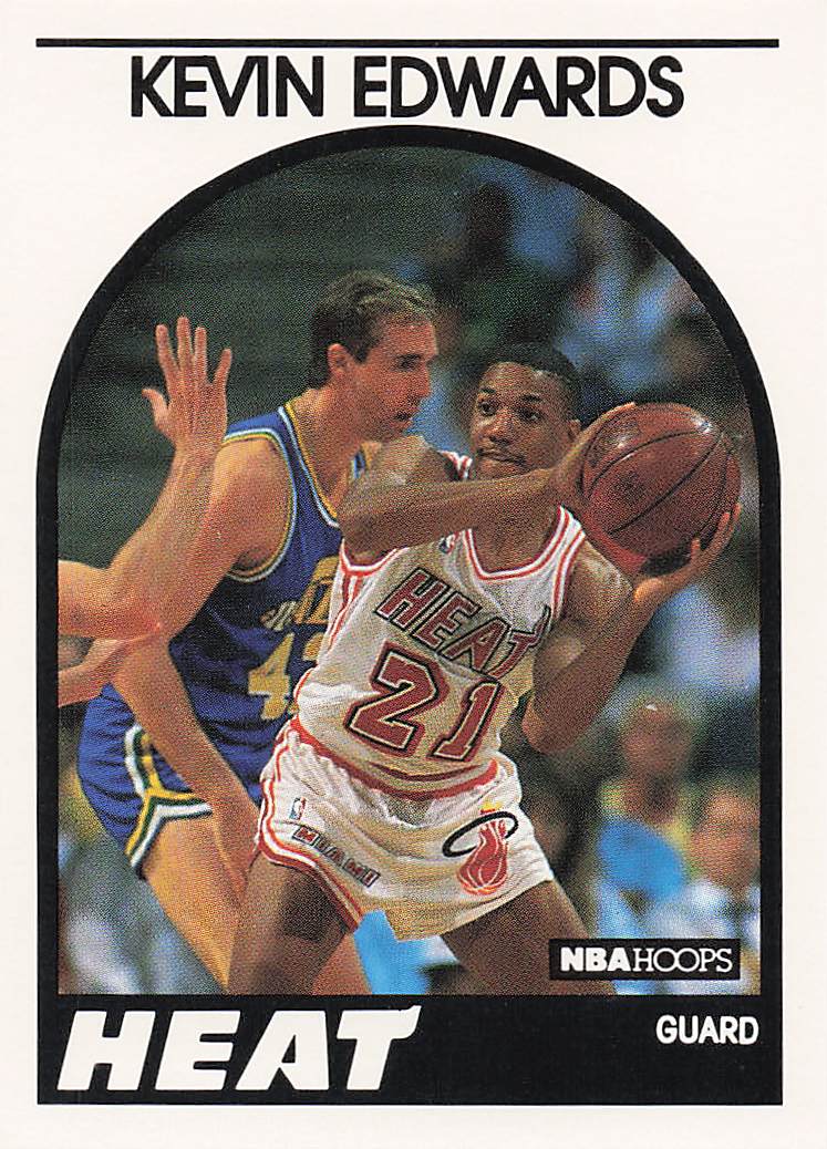 1989-90 Hoops Basketball Kevin Edwards #41 Rookie