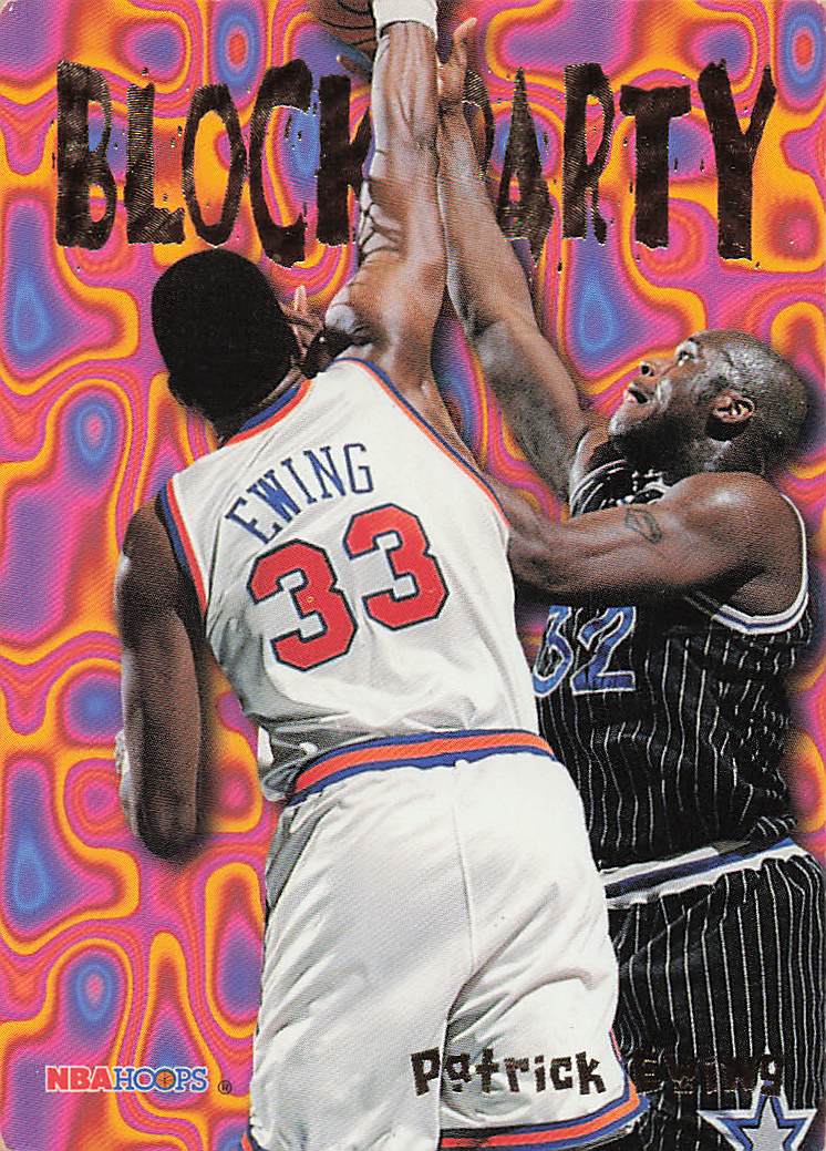 1995-96 Hoops Basketball Block Party Patrick Ewing #9