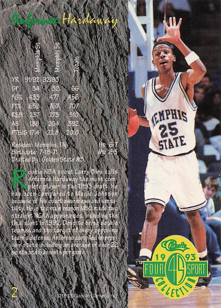 1993 Classic Four Sport Multisport Anfernee Hardaway #2