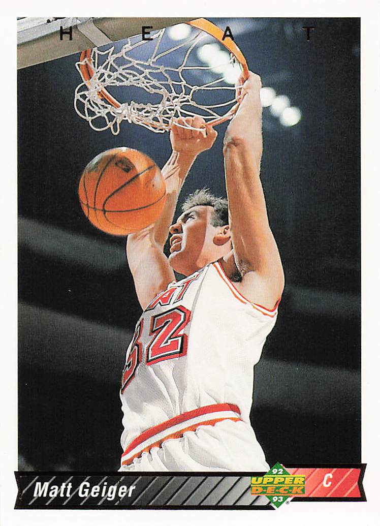 1992-93 Upper Deck Basketball Matt Geiger #381 Rookie