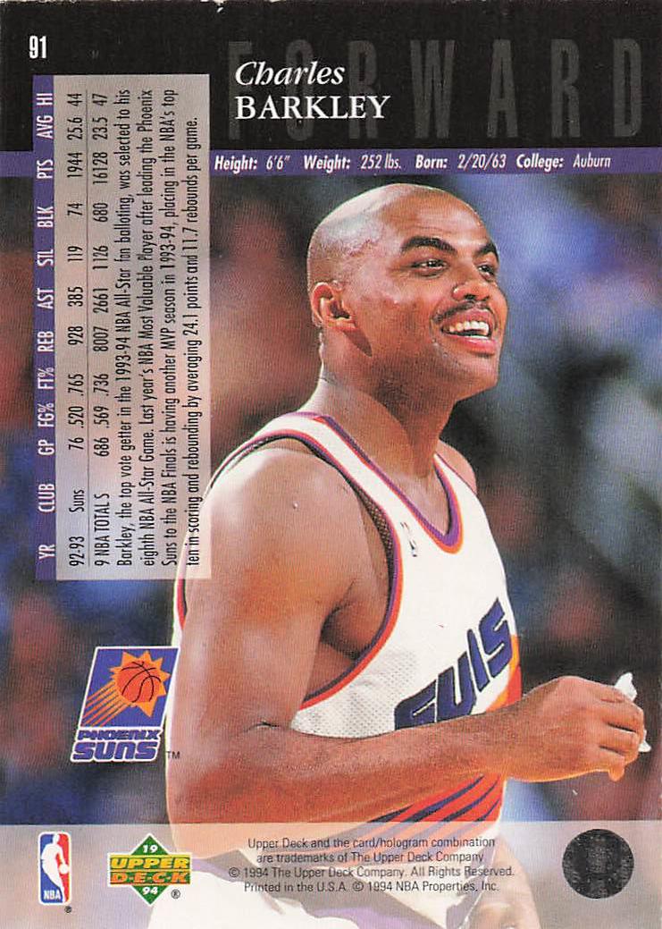1993-94 Upper Deck Special Edition Basketball Charles Barkley #91