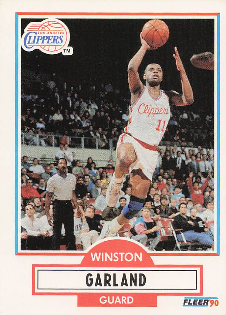 1990-91 Fleer Basketball Winston Garland #85b