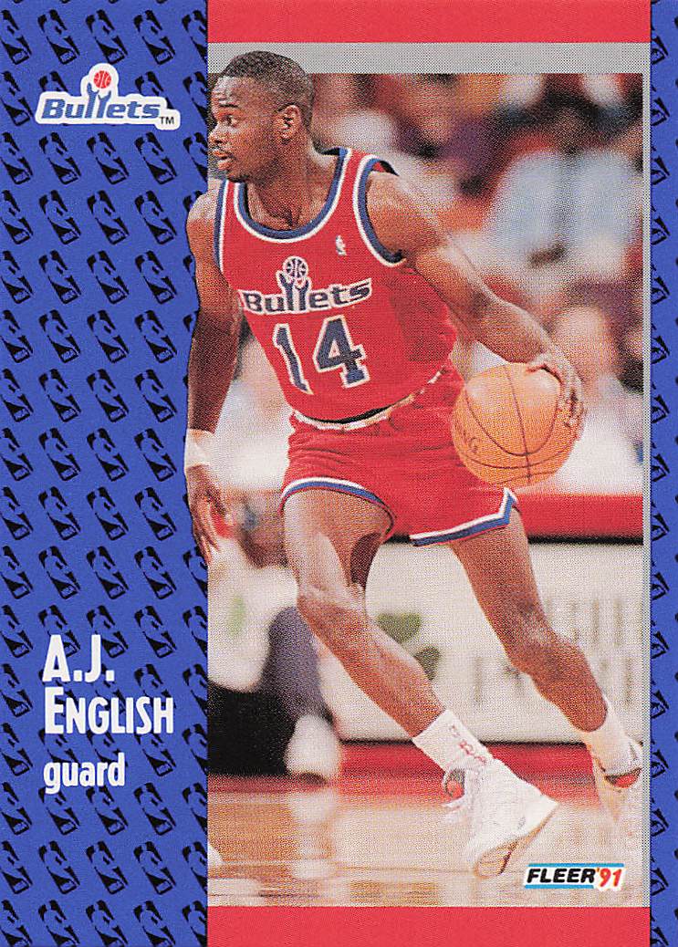 1991-92 Fleer Basketball A.J. English #206