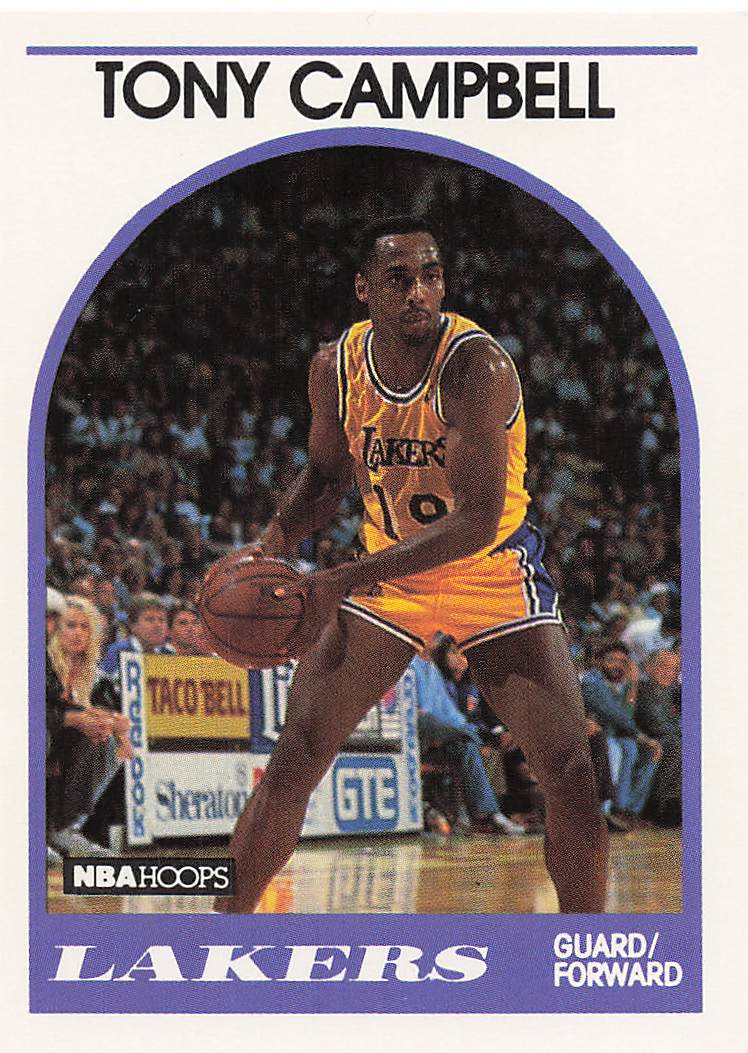 1989-90 Hoops Basketball Tony Campbell #19 Rookie