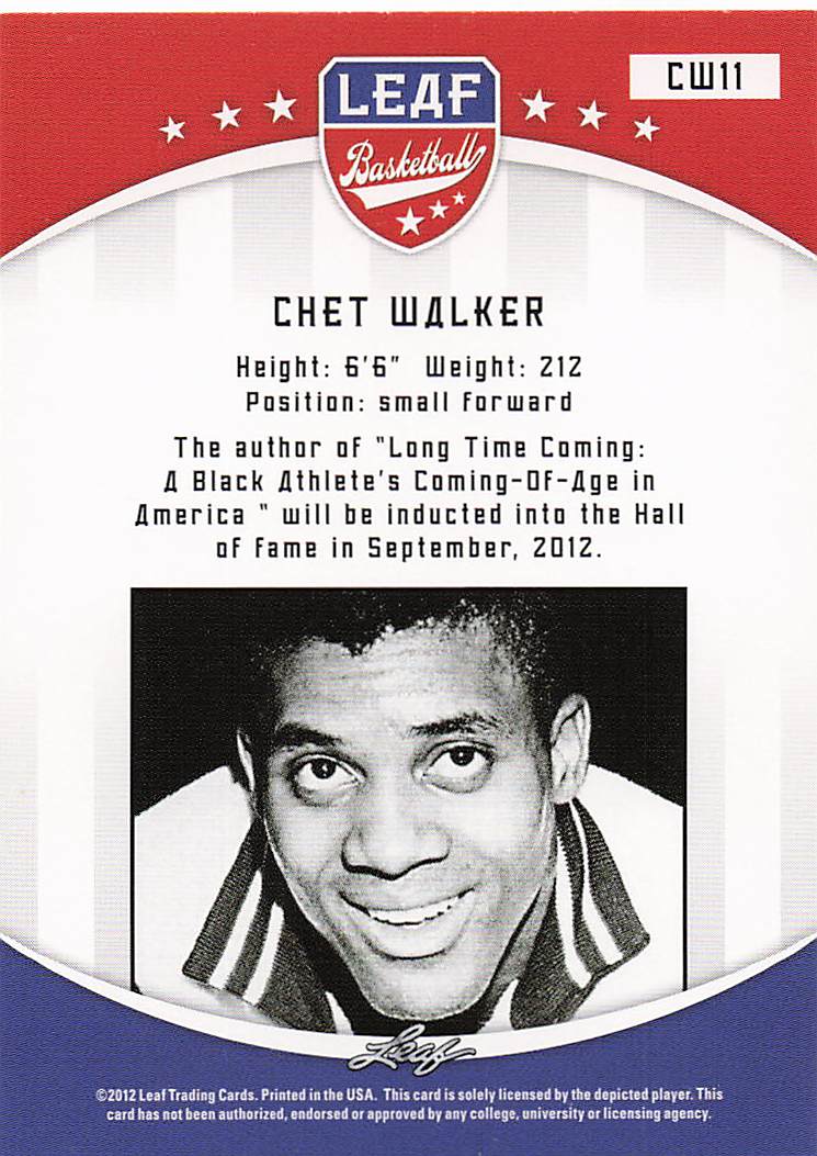 2012-13 Leaf Retail Basketball Chet Walker #CW11