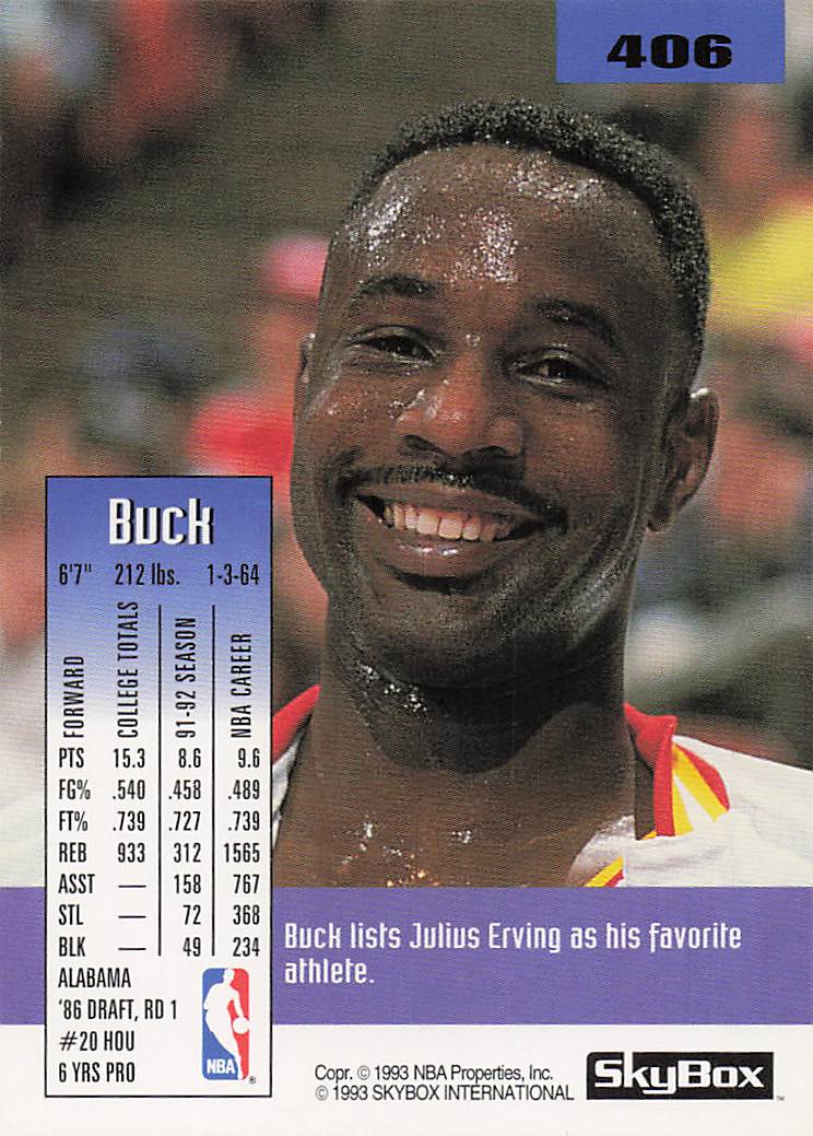 1992-93 SkyBox Basketball Buck Johnson #406