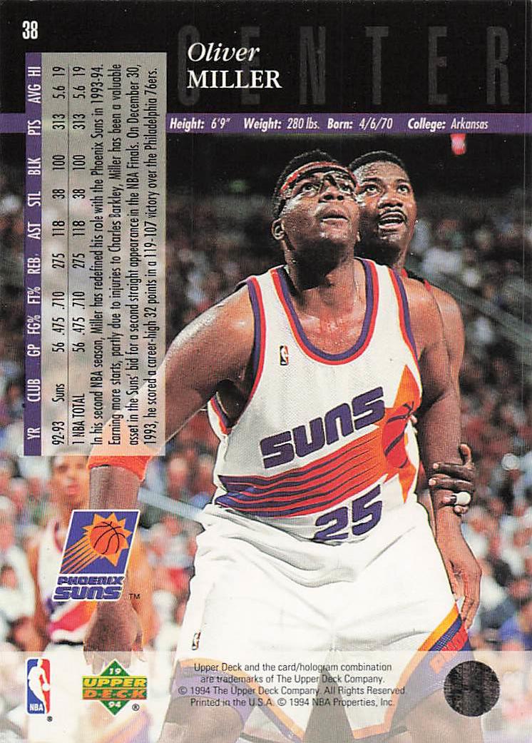 1993-94 Upper Deck Special Edition Basketball Oliver Miller #38