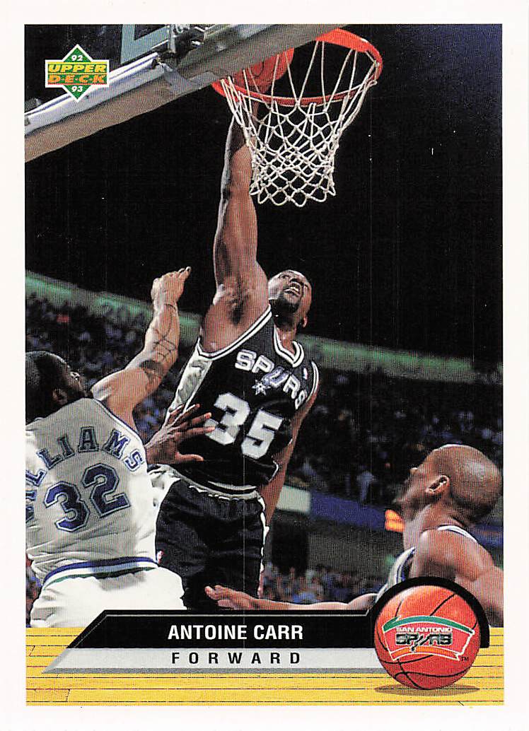 1992-93 Upper Deck McDonald's Basketball Antoine Carr #P36