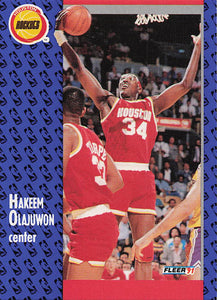 1991-92 Fleer Basketball Hakeem Olajuwon #77