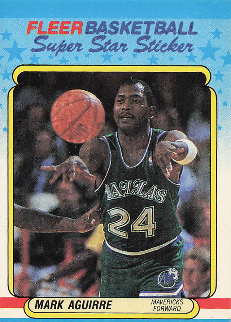 1988-89 Fleer Basketball Stickers Mark Aguirre #1