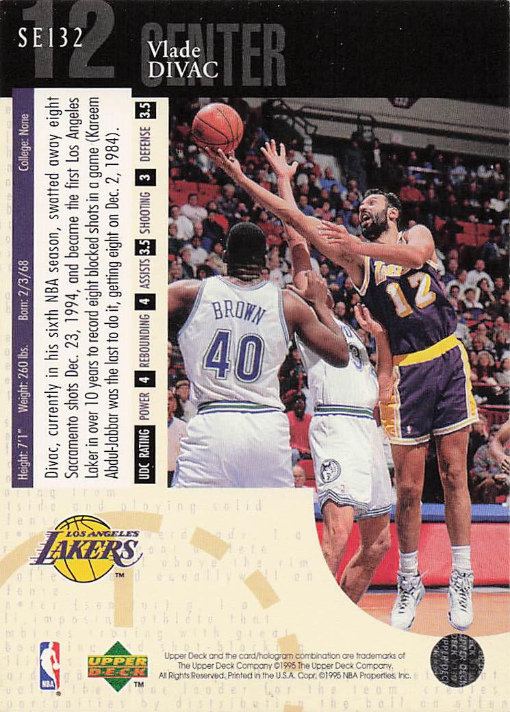 1994-95 Upper Deck Basketball Special Edition Vlade Divac #SE132
