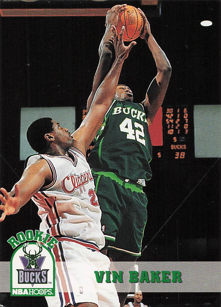 1993-94 Hoops Basketball Vin Baker #363 Rookie