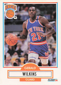 1990-91 Fleer Basketball Gerald Wilkins #131