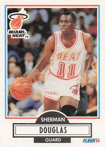 1990-91 Fleer Basketball Sherman Douglas #98b Rookie