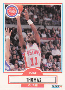 1990-91 Fleer Basketball Isiah Thomas #61