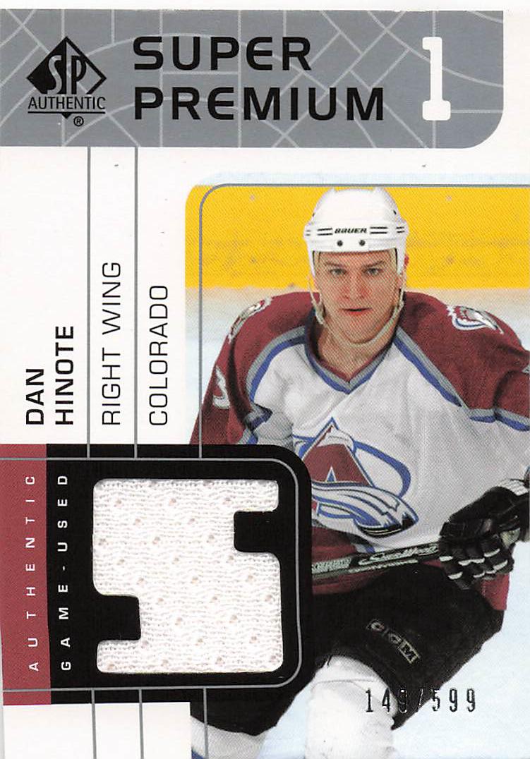 2002-03 SP Authentic Hockey Super Premiums 149/599 Dan Hinote #SP-DH