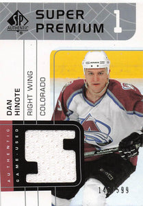 2002-03 SP Authentic Hockey Super Premiums 149/599 Dan Hinote #SP-DH