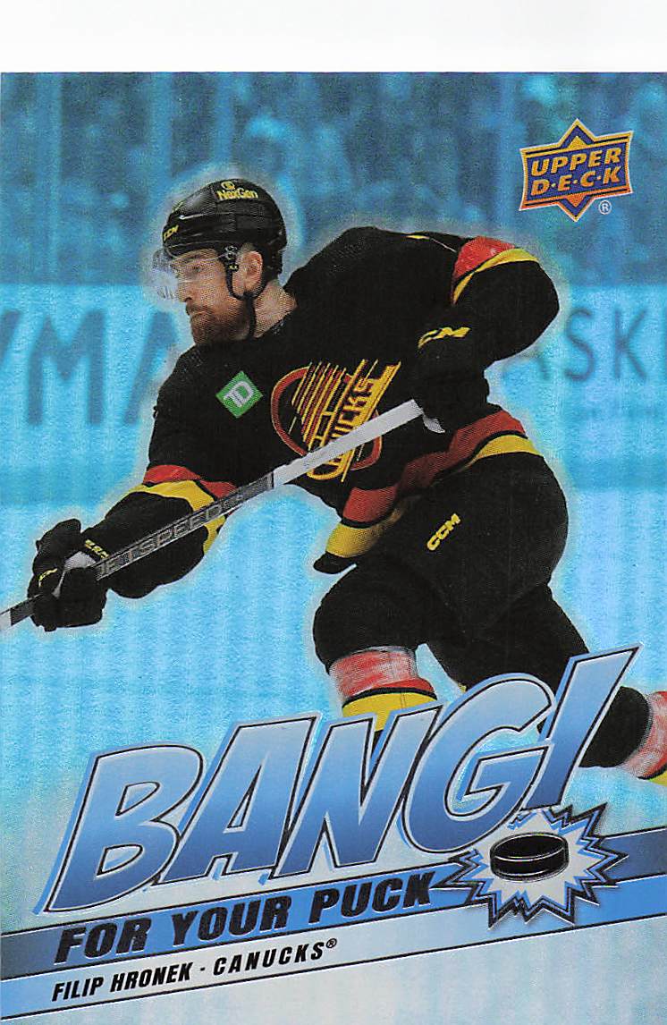 2024-25 Upper Deck Hockey Bang! For Your Puck Filip Hronek #BP-3