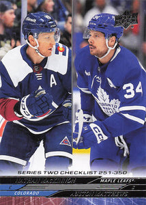 2024-25 Upper Deck Hockey Nathan MacKinnon / Auston Matthews CL #449