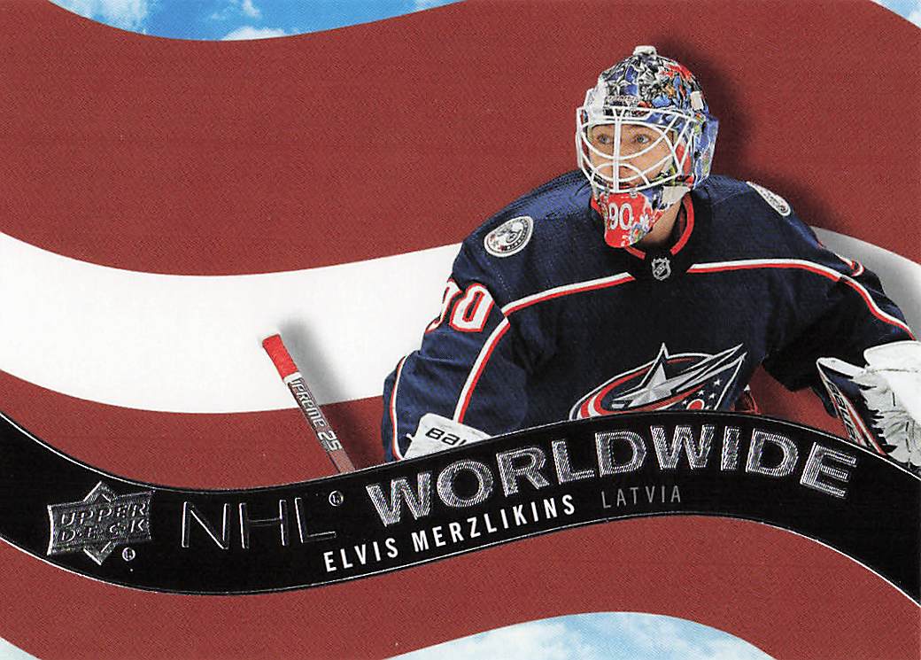 2020-21 Upper Deck Hockey NHL Worldwide Elvis Merzlikins #WW-24
