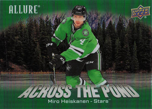 2024-25 Upper Deck Allure Hockey Across the Pond Green Miro Heiskanen #ATP-9