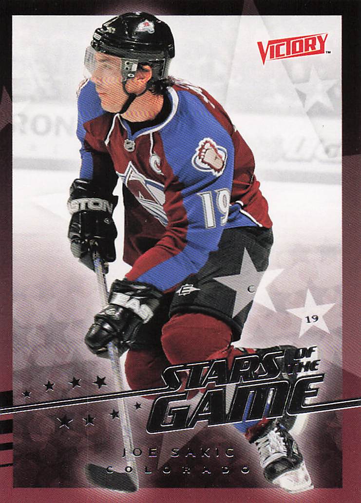 2008-09 Upper Deck Victory Hockey Stars of the Game Joe Sakic #SG-22