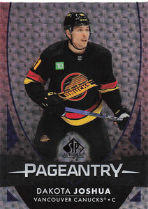 2023-24 SP Authentic Hockey Pageantry Dakota Joshua #P-37