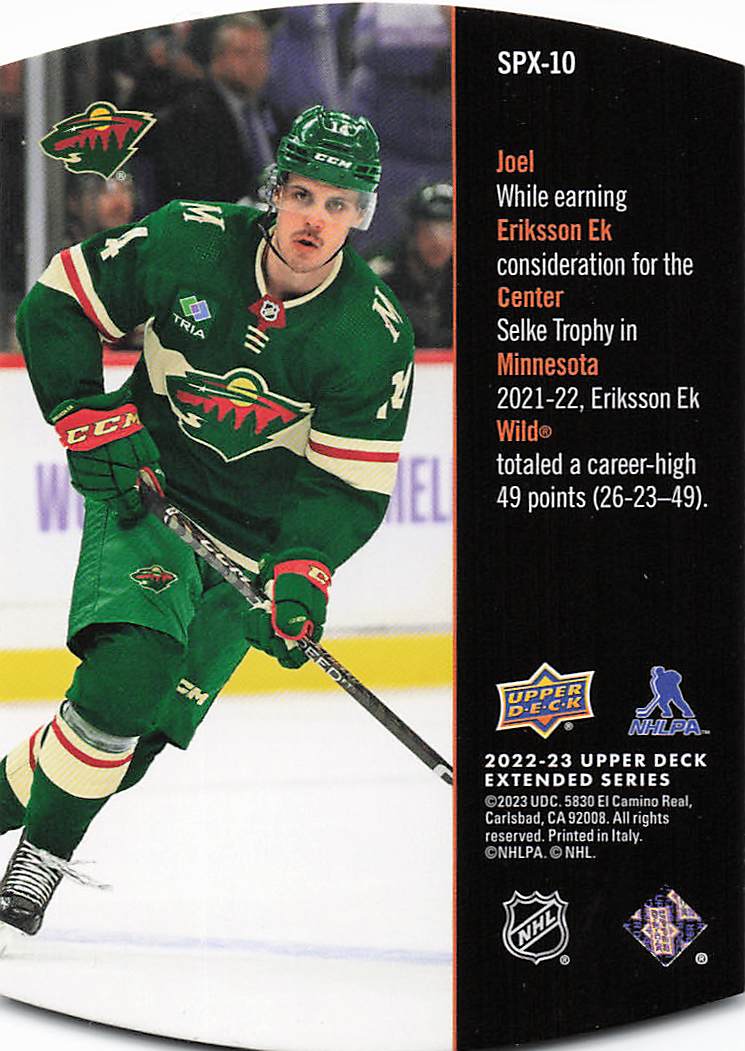 2022-23 Upper Deck Hockey 1997-98 SPx Retro Joel Eriksson Ek #SPX-10