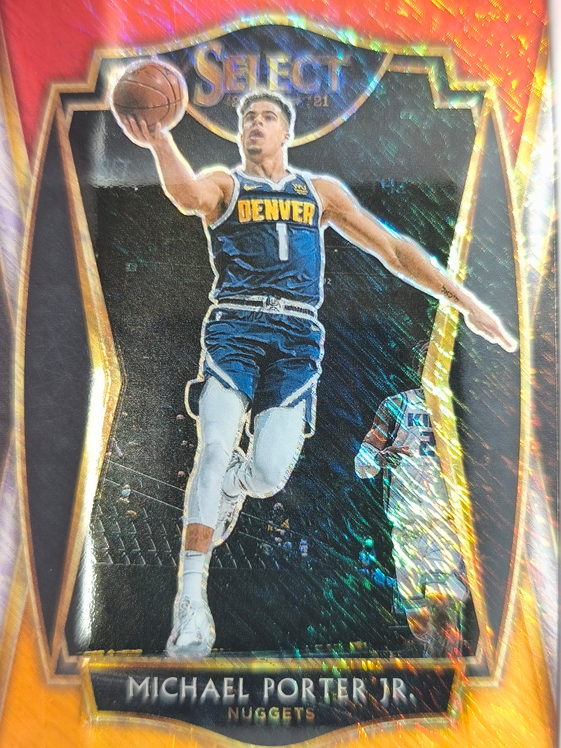 2020-21 Panini Select Red White Orange Shimmer Michael Porter Jr. #106