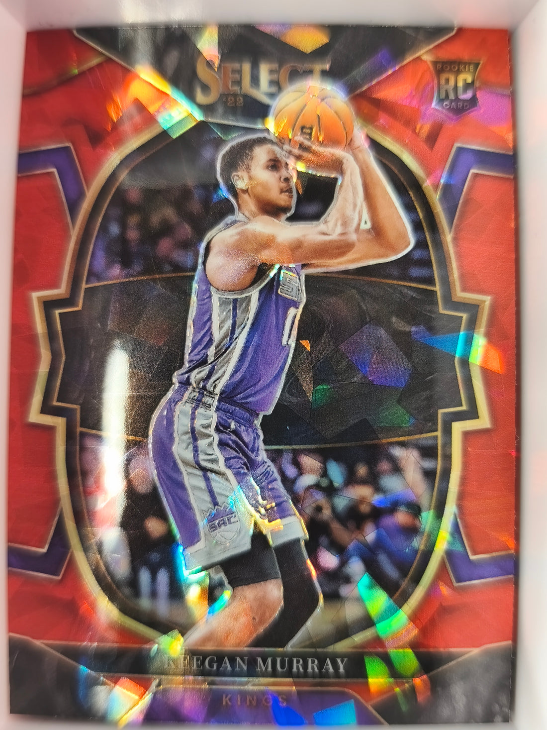 2022-23 Panini Select Basketball Red Cracked Ice Prizms Keegan Murray #81 Rookie