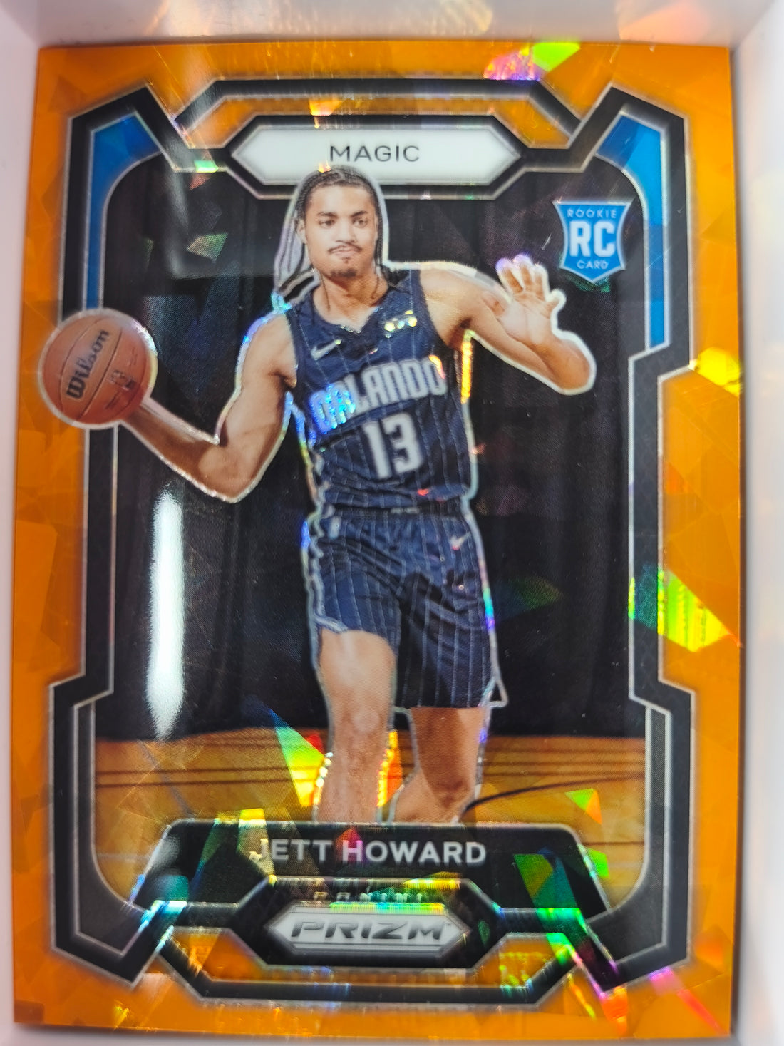 2023-24 Panini Prizm Basketball Prizms Orange Ice Jett Howard #132 Rookie