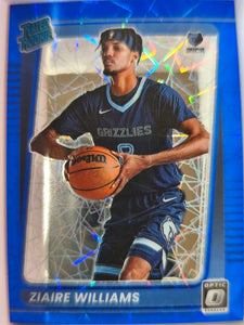 2021-22 Donruss Optic Basketball Blue Velocity Ziaire Williams #198 Rookie