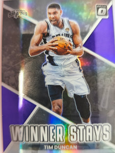 2022-23 Donruss Optic Basketball Winner Stays Purple Tim Duncan #4