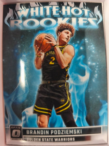 2023-24 Donruss Optic Basketball White Hot Rookies Brandin Podziemski #14