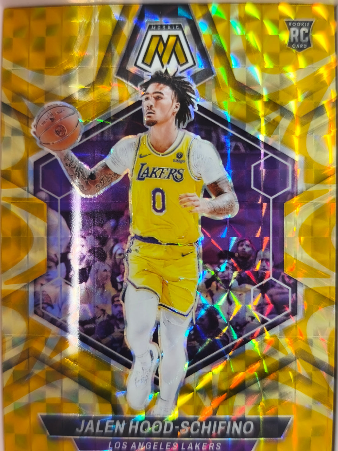 2023-24 Panini Mosaic Basketball Reactive Yellow Jalen Hood-Schifino #223 Rookie