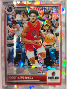 2023-24 Hoops Premium Stock Basketball Ice Prizm Scoot Henderson #137 Rookie