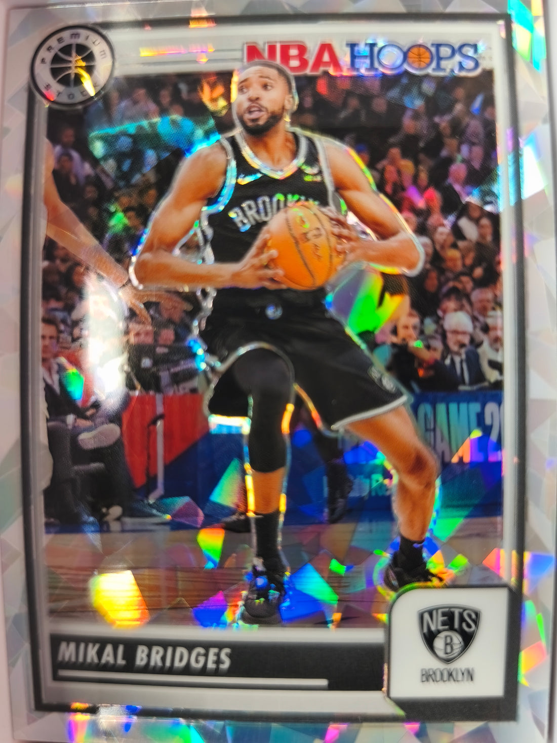 2023-24 Hoops Premium Stock Basketball Ice Prizm Mikal Bridges #180