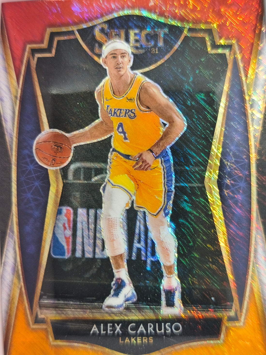 2020-21 Panini Select Basketball Red White Orange Shimmer Alex Caruso #145