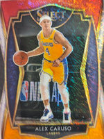 2020-21 Panini Select Basketball Red White Orange Shimmer Alex Caruso #145
