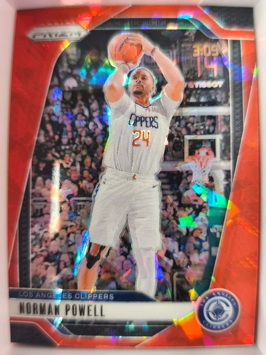 2024-25 Panini Prizm Basketball Prizms Red Ice Norman Powell #203